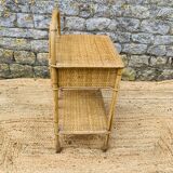 Rattan bedside table