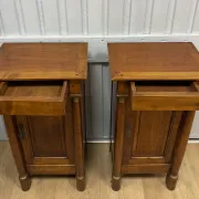 Pair of Empire style bedside tables