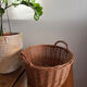 Grand panier en osier tressé 41 cm – panier rangement déco