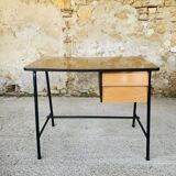 Vintage metal and formica desk with 2 drawers, circa 60's