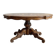 Oval coffee table in walnut burl wood.