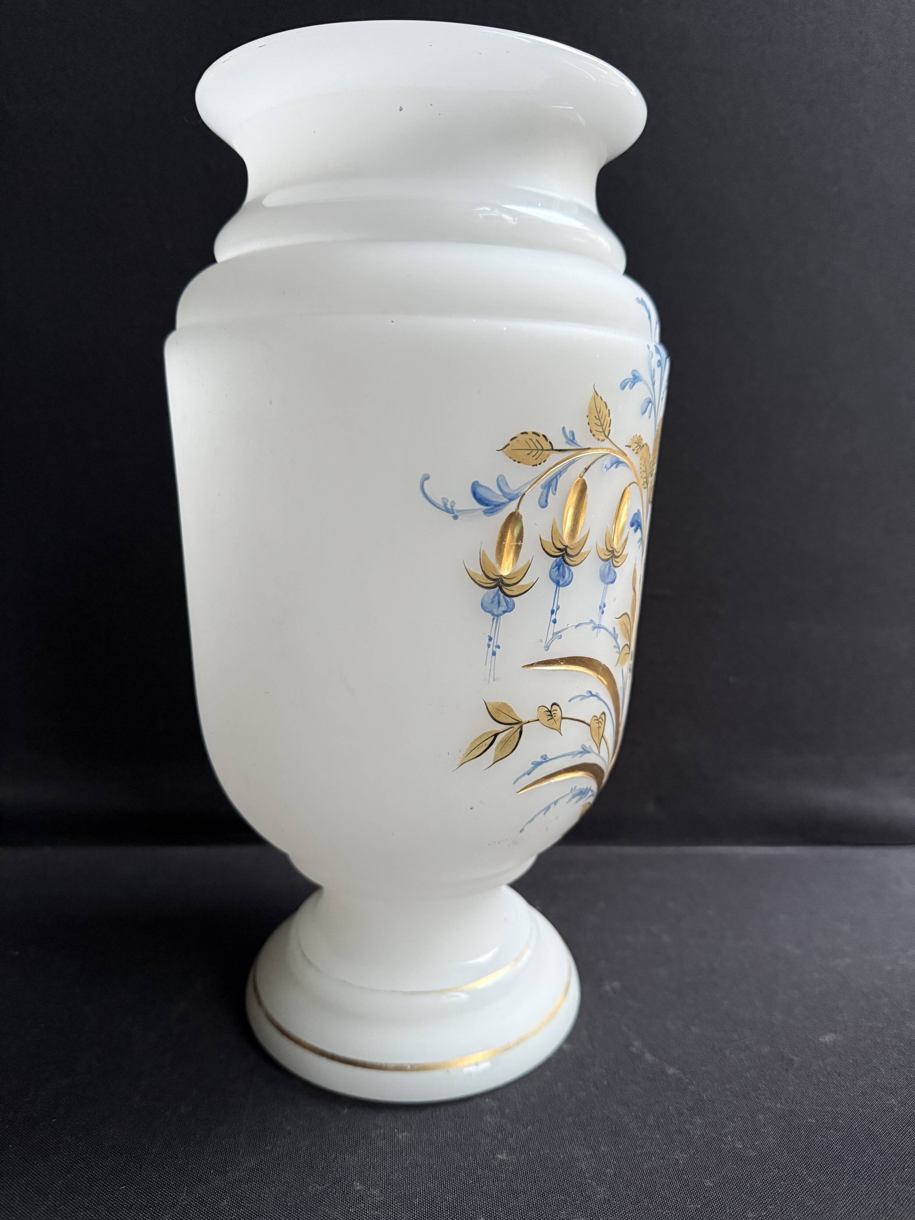 Large 19th century opaline vase