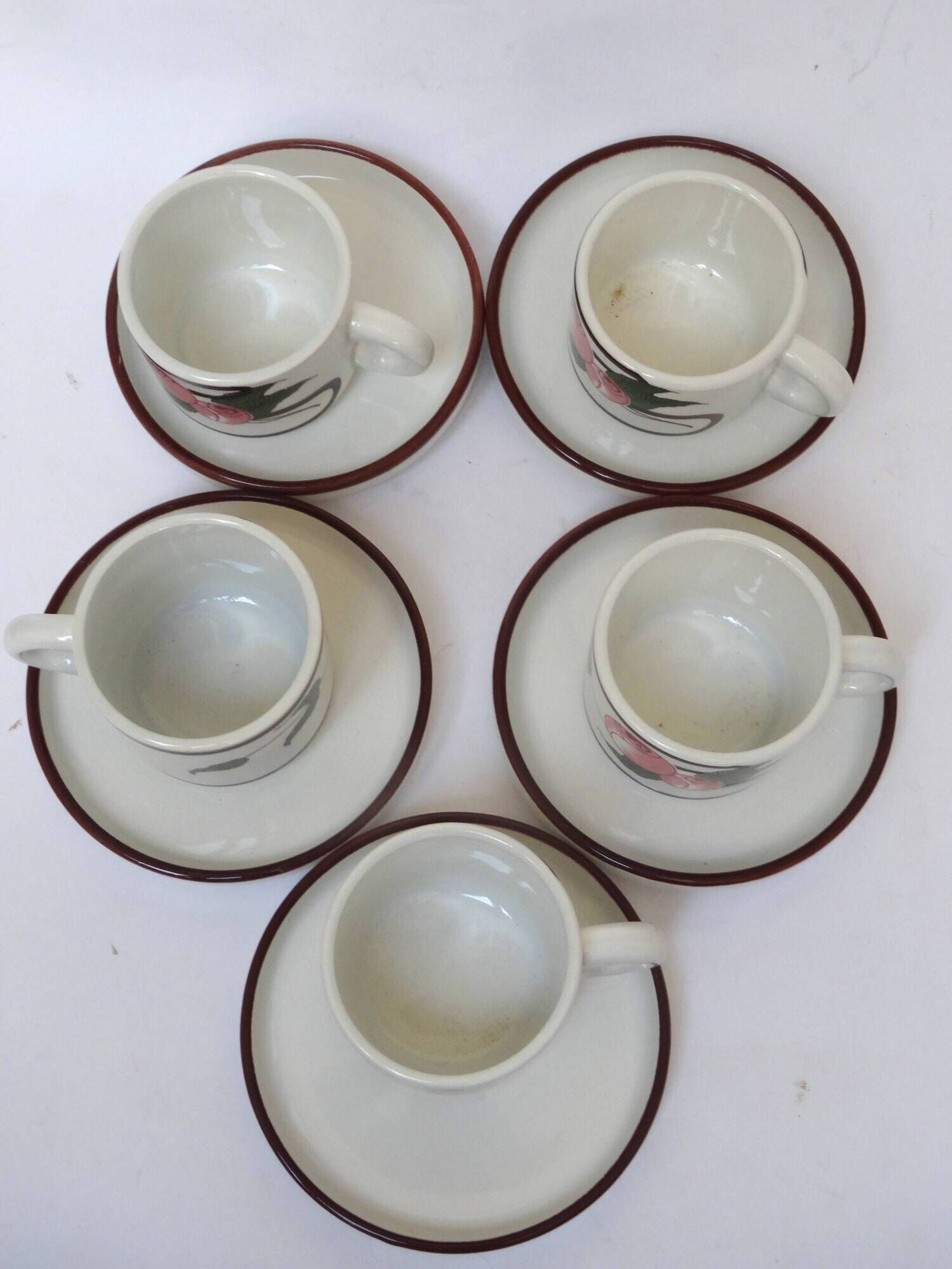 6 Art Deco coffee cups Salins