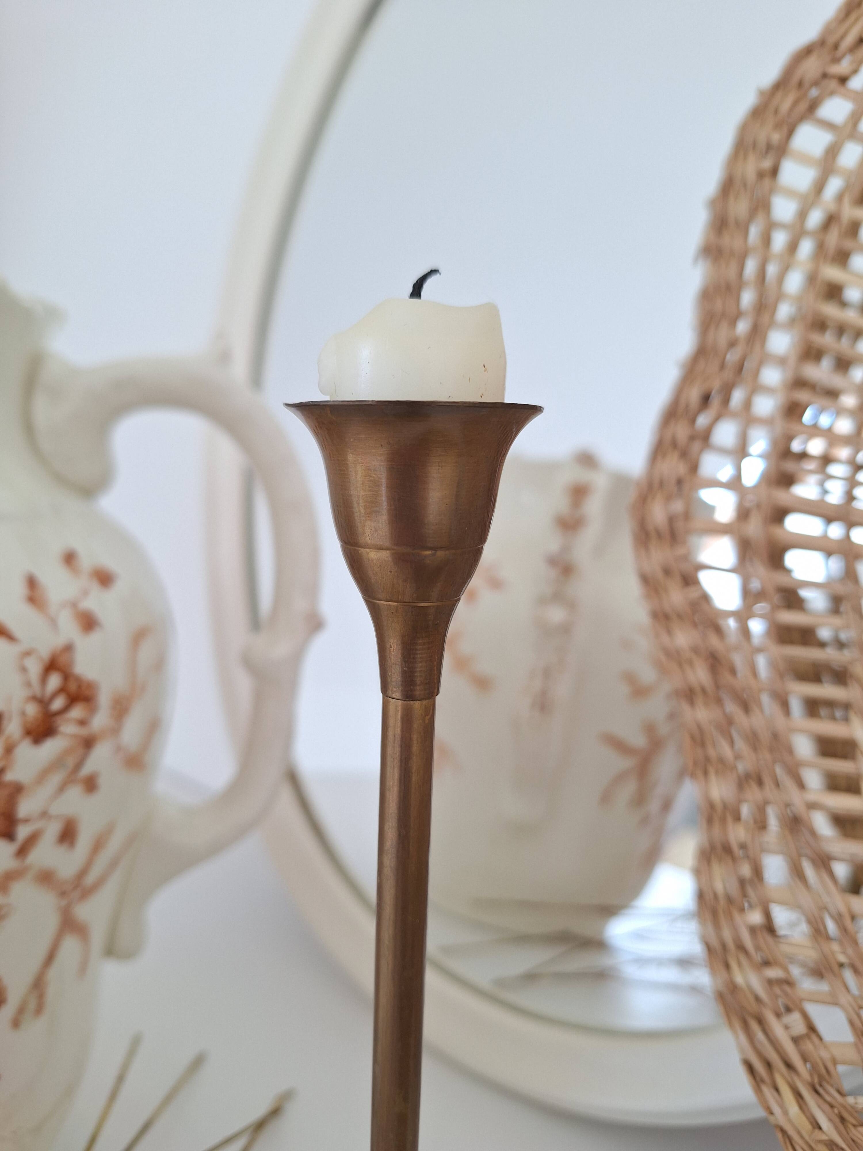 Vintage brass candle holder