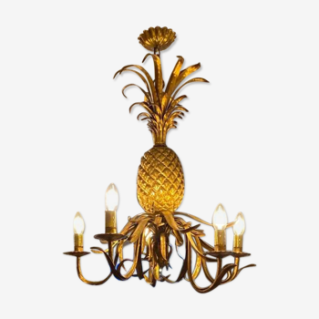 Pineapple chandelier 1940 Hollywood Regency