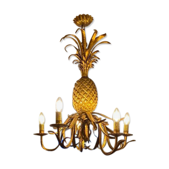 Pineapple chandelier 1940 Hollywood Regency