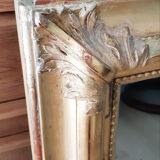 Old mirror in gilded wood Louis XVI style, 97 x 84 cm
