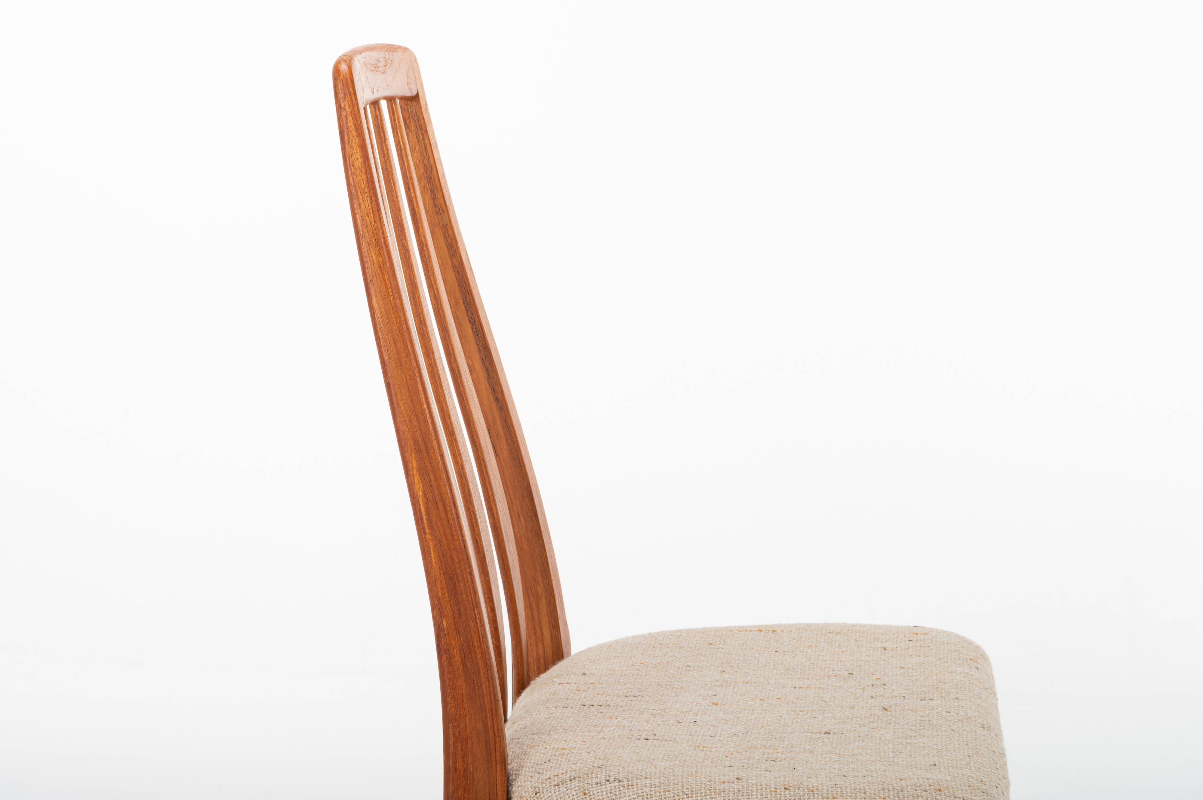 Ensemble de 6 chaises de salle à manger Eva par Niels Koefoed pour Koefoeds Hornslet, 1960s