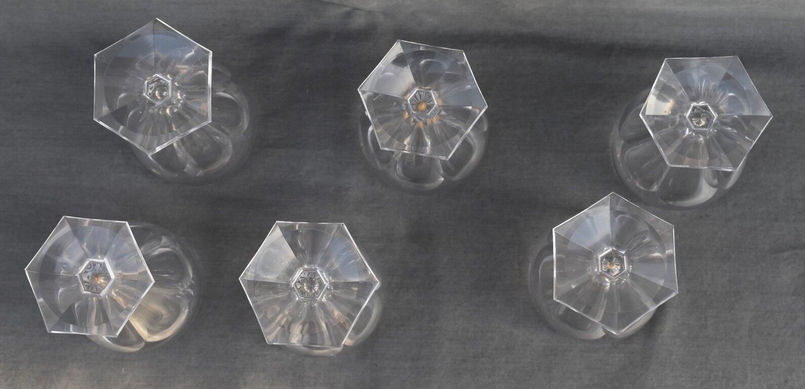 6 glasses in Porto or crystal digestive with slices cut St. Louis