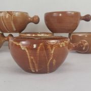 6 Puisaye stoneware bowls