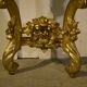 Golden wood and marble console, 19th century.