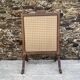 Wooden and embroidered fabric fireplace screen 94X62