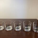 Set of 6 small glasses or verrines golden's ger