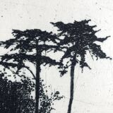 Nicole Bouharmont, Parc de Sceaux i, 2003-16. pointe sèche signée au crayon
