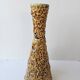 Vintage ceramic vase with honey glazes in Vallauris style, 30cm.