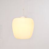Large Scandinavian opaline pendant light - 1960s