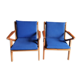 Paire de fauteuils danois Z de Poul Jensen pour Selig  1960