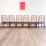 Ensemble de 6 chaises modèle 82 en teck par Niels O. Møller, Danemark