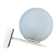 Old White Metal Wall Lamp + White Opaline Ball 70s Vintage #B790