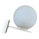 Old White Metal Wall Lamp + White Opaline Ball 70s Vintage #B790