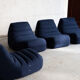 Set of 4 Saparella lounge chairs by Michel Ducaroy