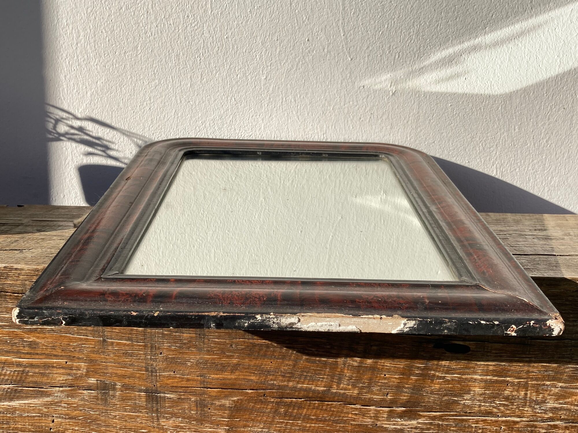 Mirror Louis Philippe period 46x39 XIXth old black brown