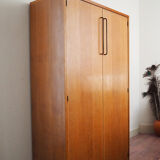 Old boarding cabinet in vintage solid wood