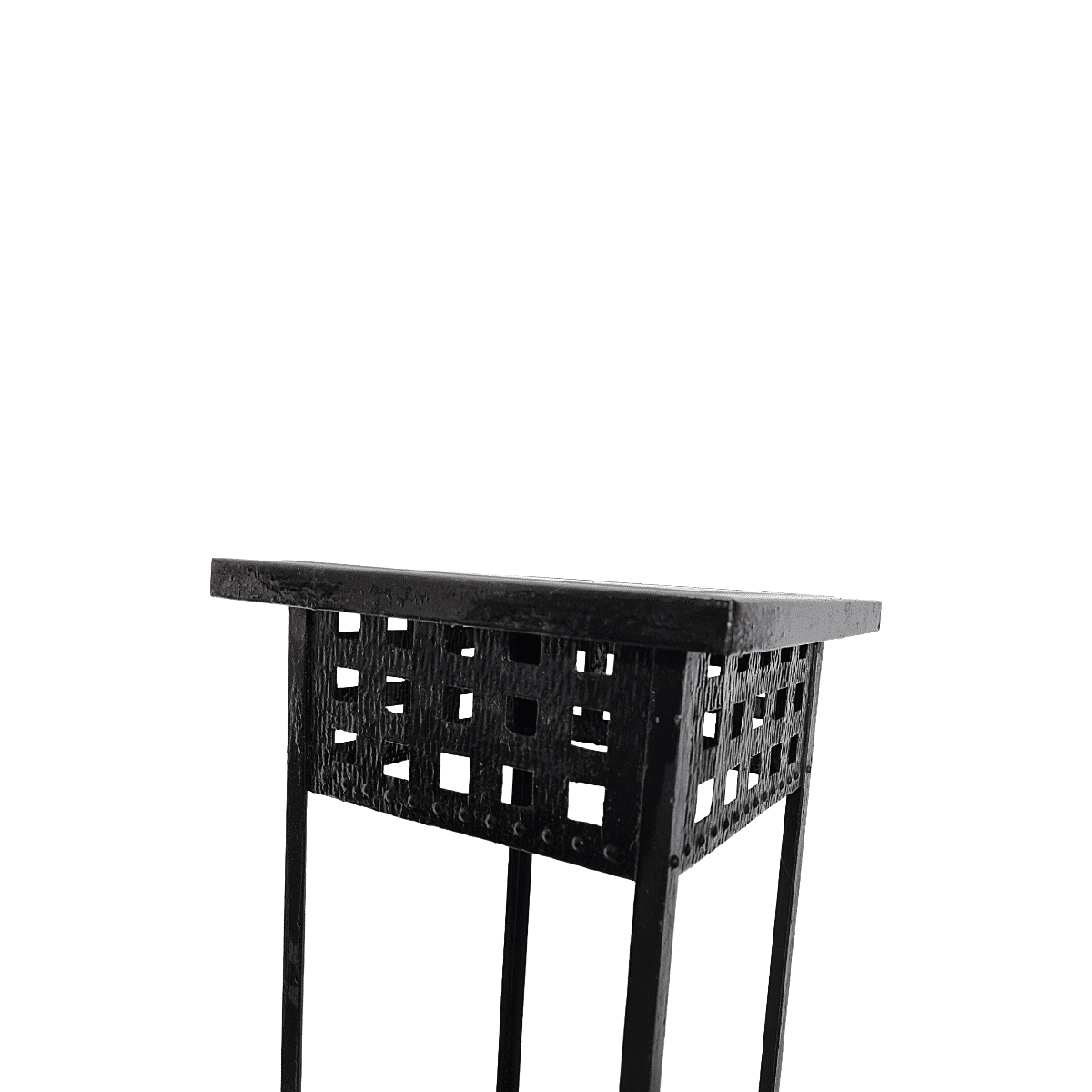 Art Deco Black Metal Plant Stand, 1930/40s