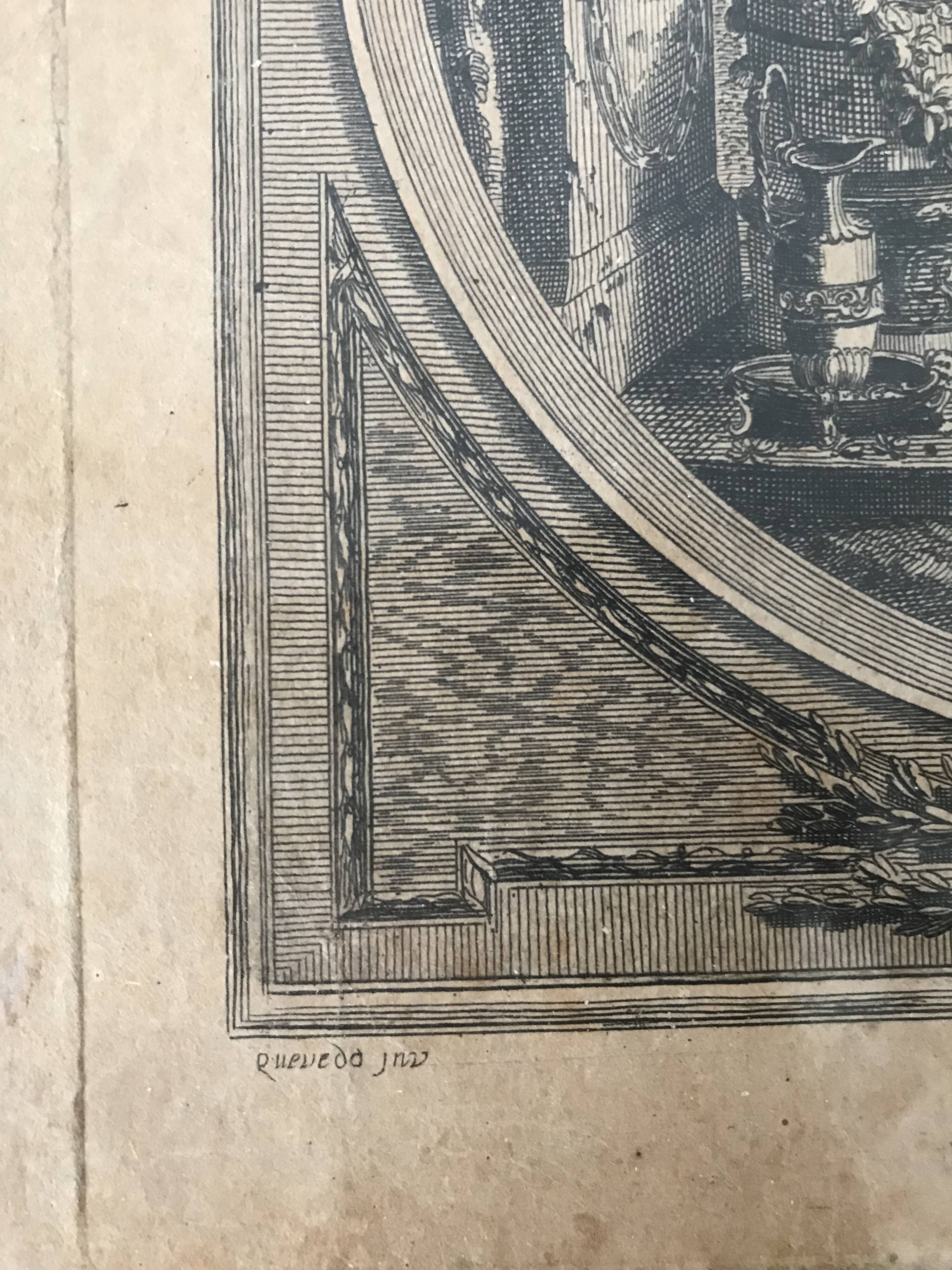 Pair of 18th century engravings by Jean Dambrun after Queverdo