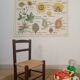 Chaise paillée enfant vintage