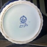 Vintage Delft Blue Ginger Jar: Blue and white ceramic vase