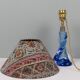 Vintage blue crystal table lamp Val Saint Lambert (unsigned)
