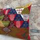Vintage Berber kilim cushion cover: Moroccan wool cushion