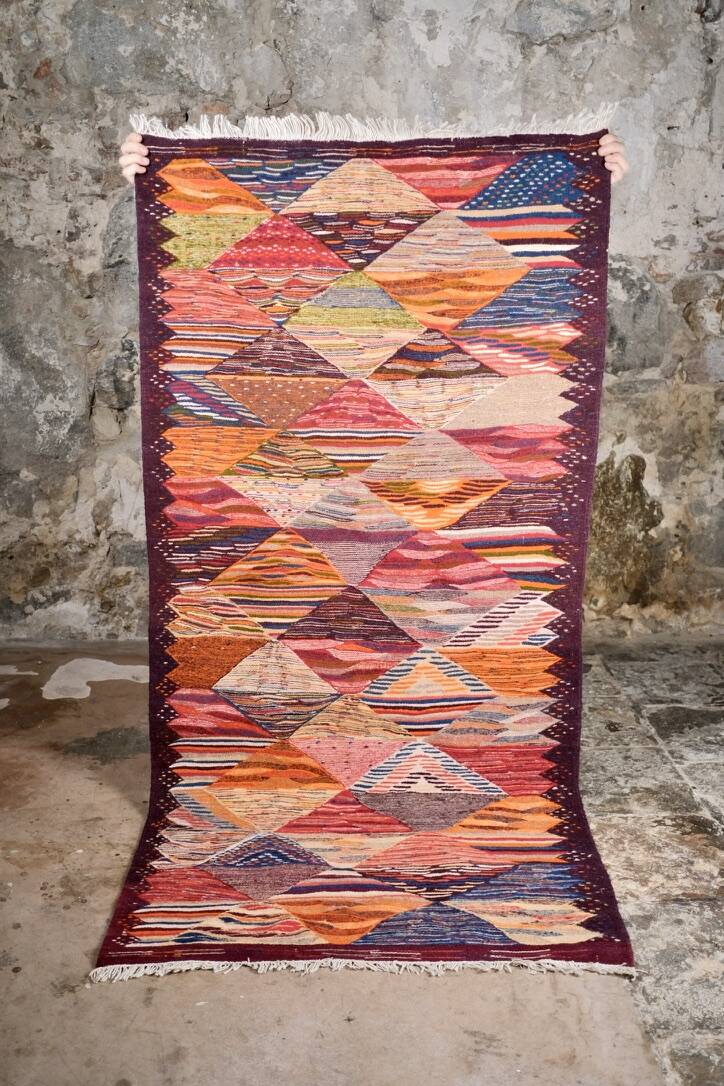 Kilim berbère multicolore, Maroc