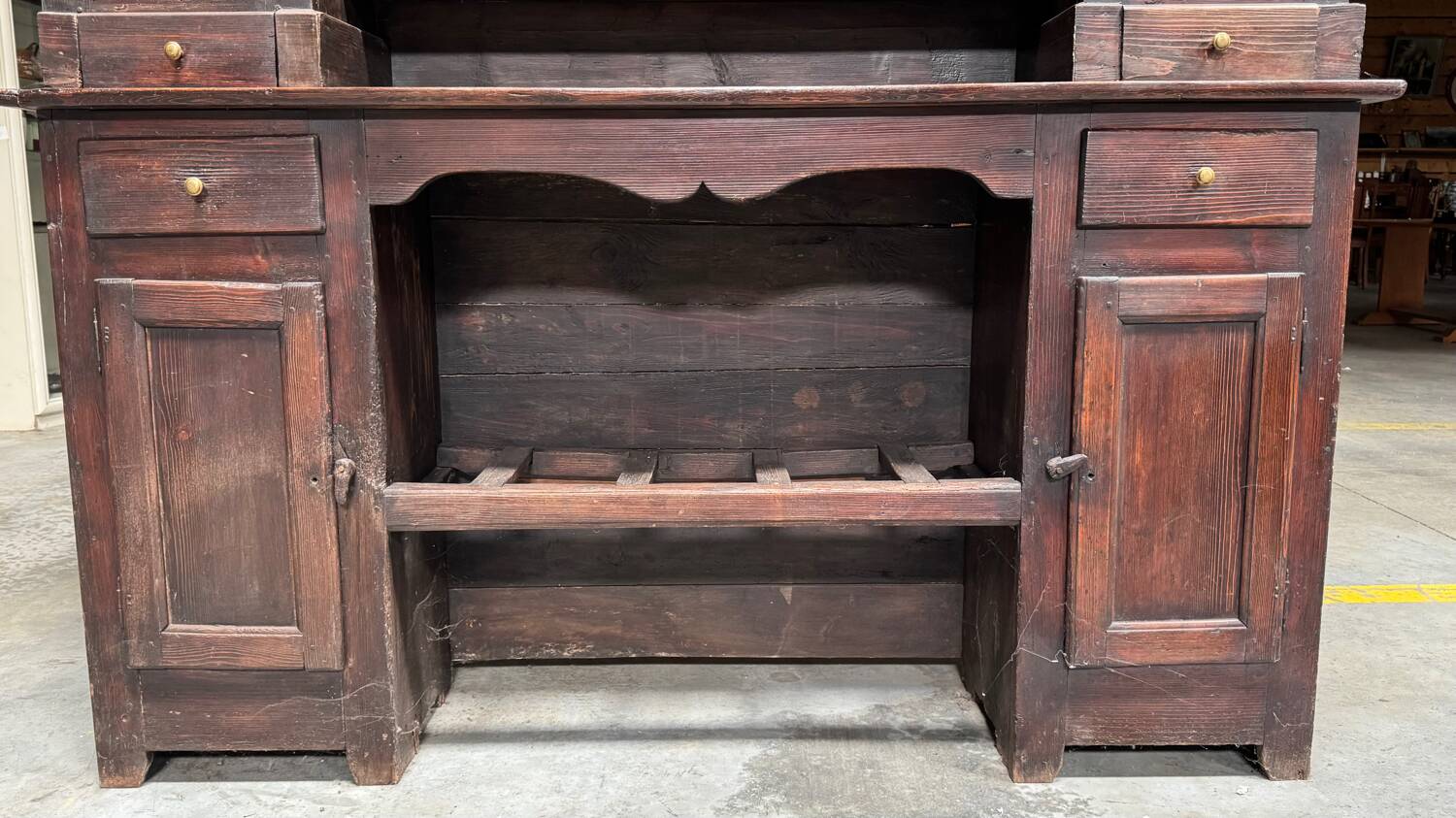 19th century folk art credenza