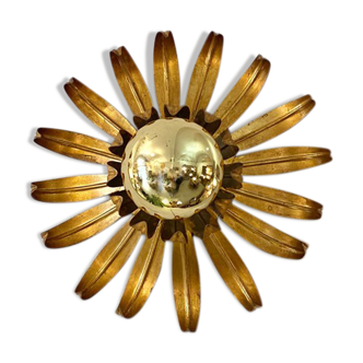 Sconce golden sun leaf