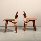 Charles & Ray Eames Early restored DCW Walnut Plywood Chair, Herman Miller