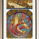 Poster “Peacocks and Fish”, after an Art Nouveau lithograph from 1897