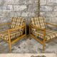 Pair of Scandinavian armchair fabric tiles