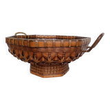 Cup / basket ikebana japan bamboo braided XXth