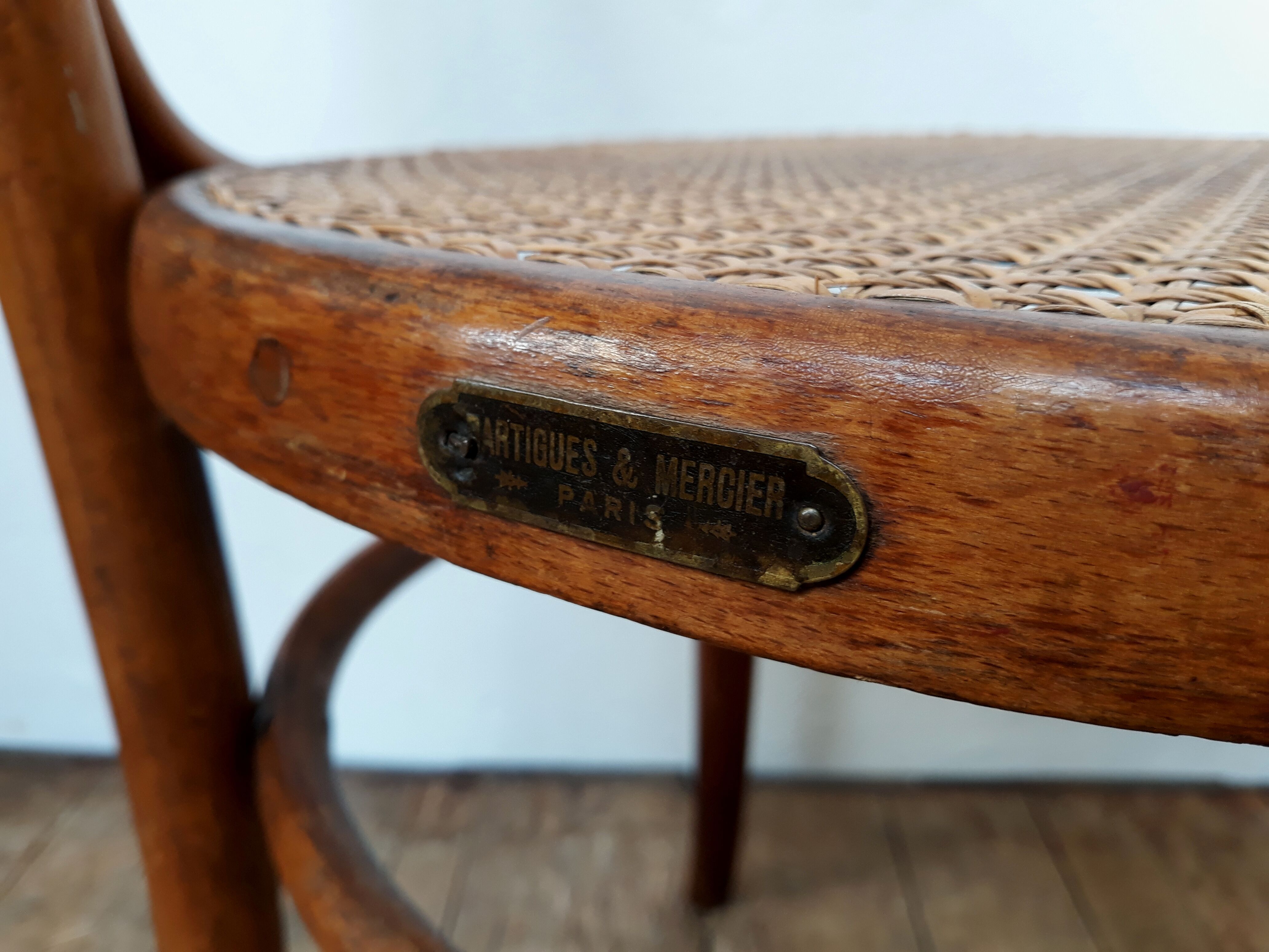Cane armchair Baumann 1930