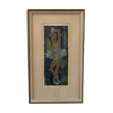 Fabian Lundqvist  (1913-1989), Swedish modern lithograph, 1958,  Framed