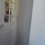 Pearl grey patinated bookcase