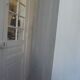 Pearl grey patinated bookcase