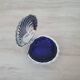 Beurrier coquillage Saint Jacques en inox et sa coupelle bleue