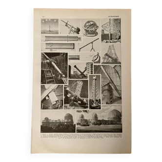 Planche photographique sur l'astronomie - 1940