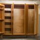 Scandinavian wardrobe 1960 honey color 4 doors L 205 cm