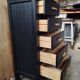 5-drawer chest of drawers with compass feet