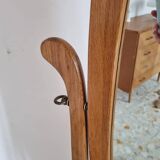 Large vintage solid wood psyche (standing mirror)