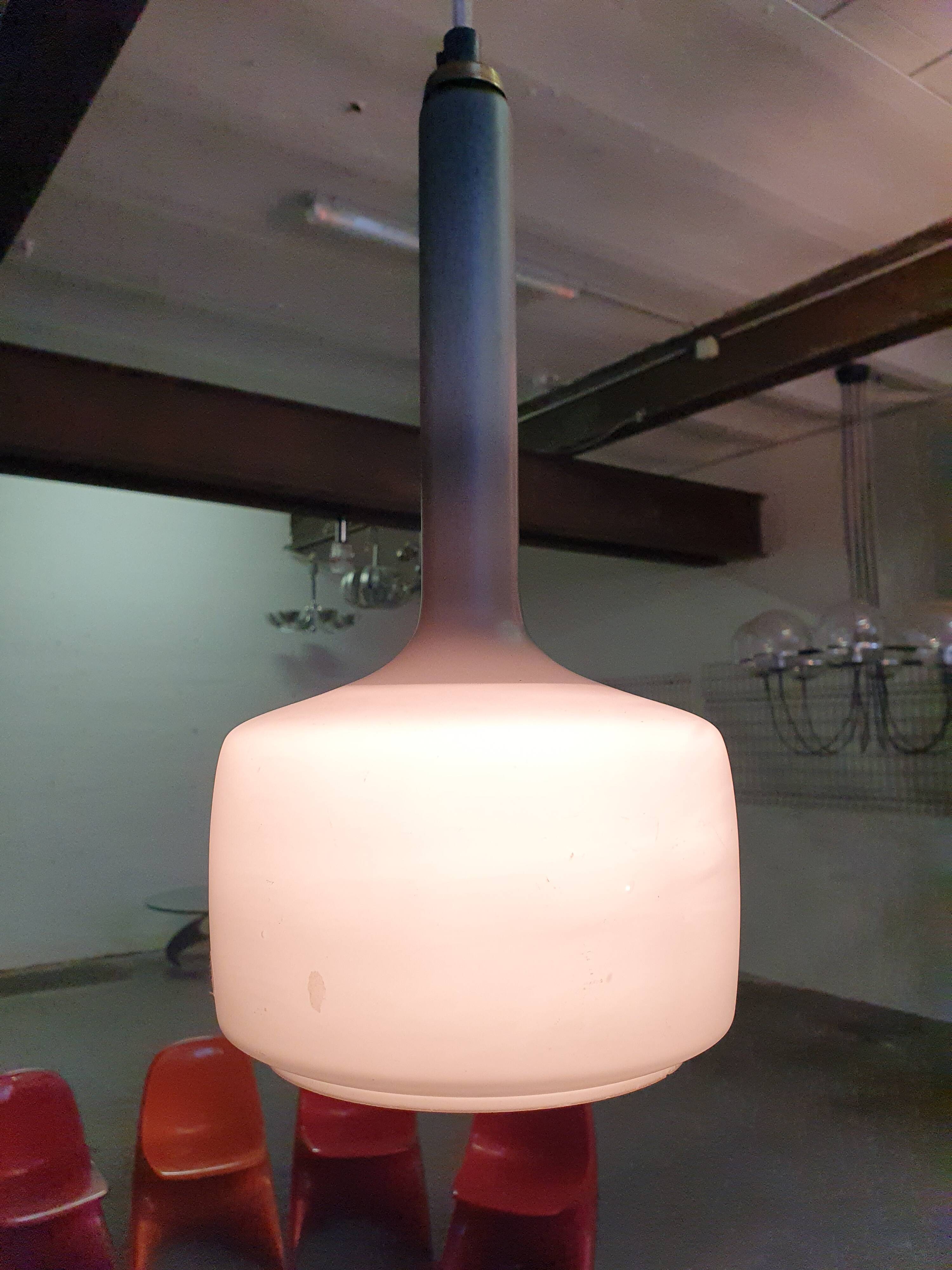 Glass pendant ceiling light from the 60s